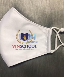 Khẩu trang vải in logo Vinschool