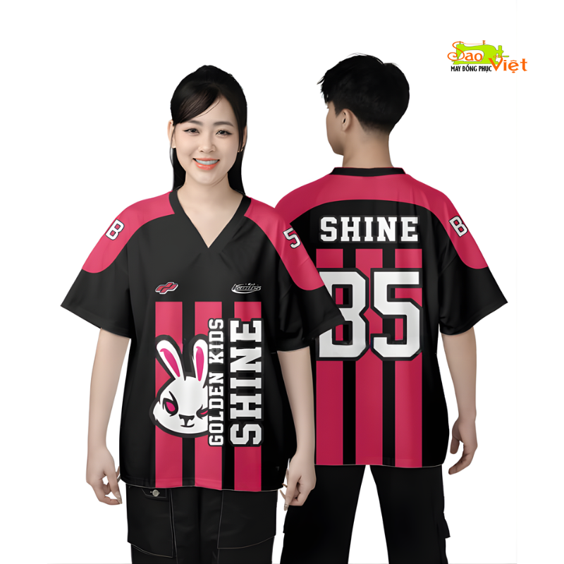 ao-phong-lop-T-shirt-co-V-BST-den-hong